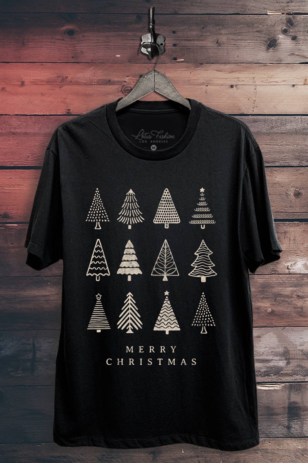 Merry Christmas Tree Graphic Top - Adult & Kids T-Shirts, Sweatshirts & Hoodies apparel design preview 1