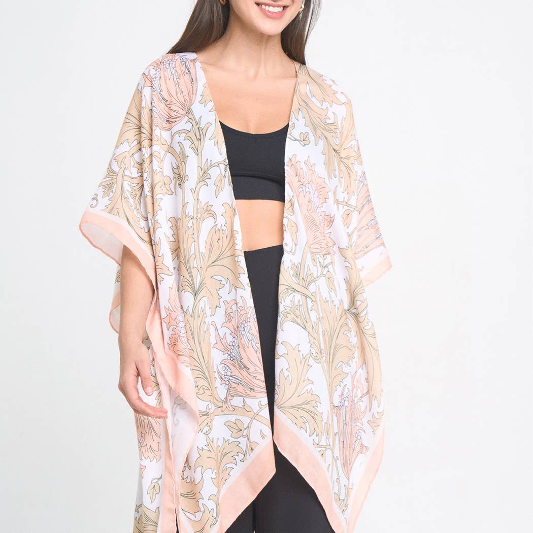 Pastel Floral Printed Kimono - Adult & Kids T-Shirts, Sweatshirts & Hoodies apparel design preview 1