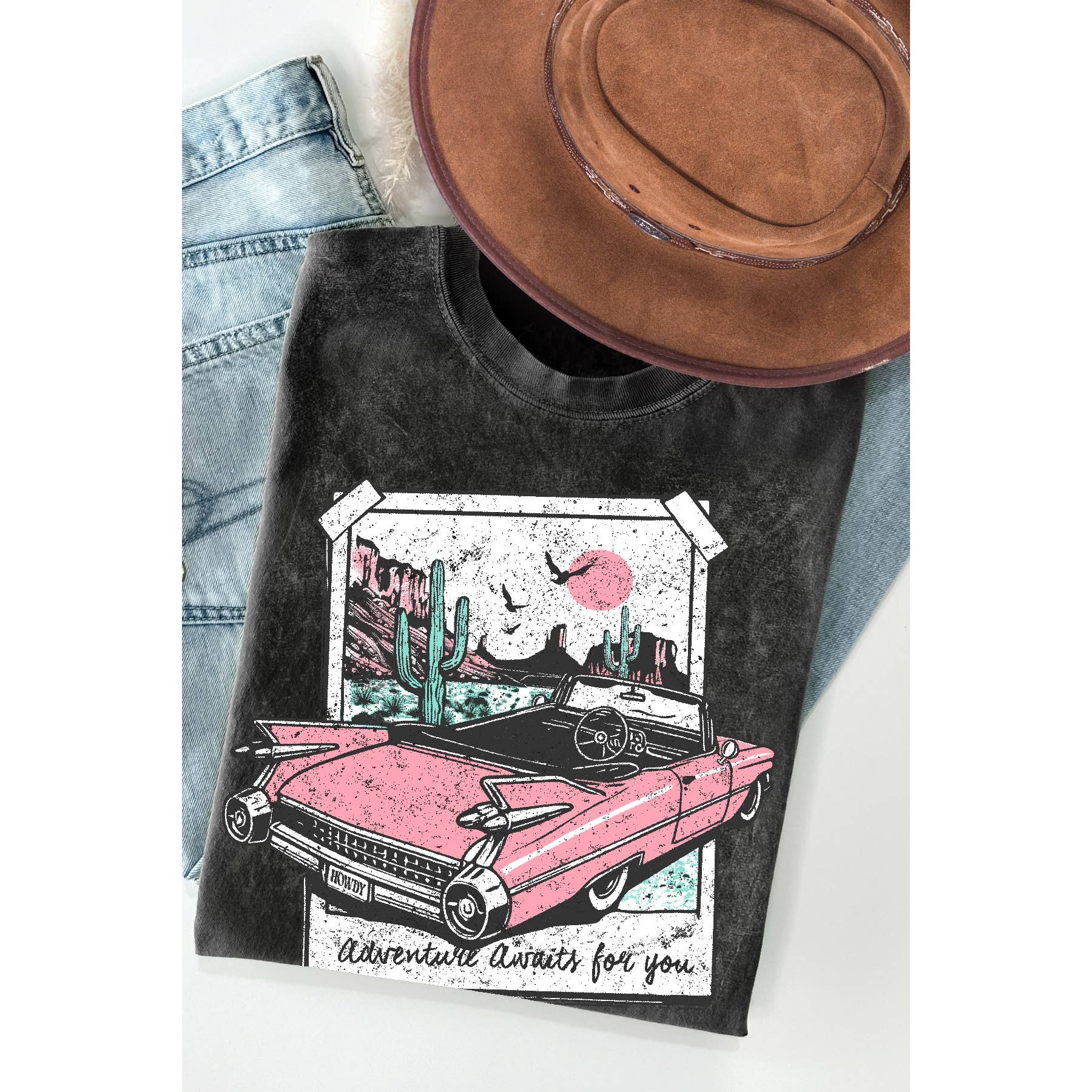 Adventure Awaits For You Mineral Wash - Adult & Kids T-Shirts, Sweatshirts & Hoodies apparel design preview 1