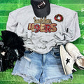 Touchdown 49ers Sequin Patch Black Crewneck - Adult & Kids T-Shirts, Sweatshirts & Hoodies apparel design preview 1