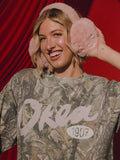 Okla Oklahoma Established Script Camo - Adult & Kids T-Shirts, Sweatshirts & Hoodies apparel design preview 1