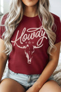 Howdy Cow Skull Graphic - Adult & Kids T-Shirts, Sweatshirts & Hoodies apparel design preview 1