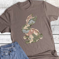 Easter Camo Bunny Faux Canvas Graphic - Adult & Kids T-Shirts, Sweatshirts & Hoodies apparel design preview 1