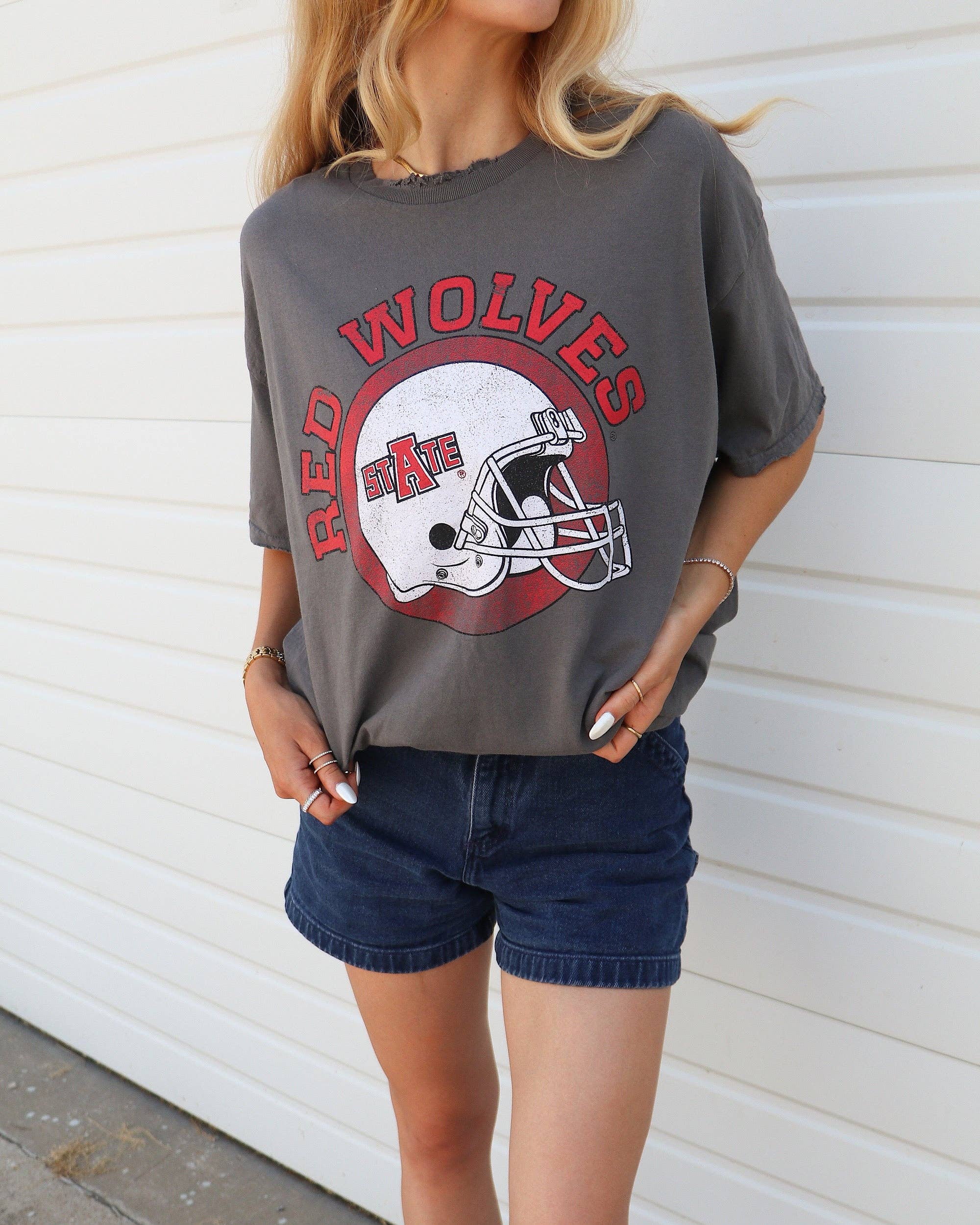 Arkansas State Red Wolves Helmet Circle Black - Adult & Kids T-Shirts, Sweatshirts & Hoodies apparel design preview 1
