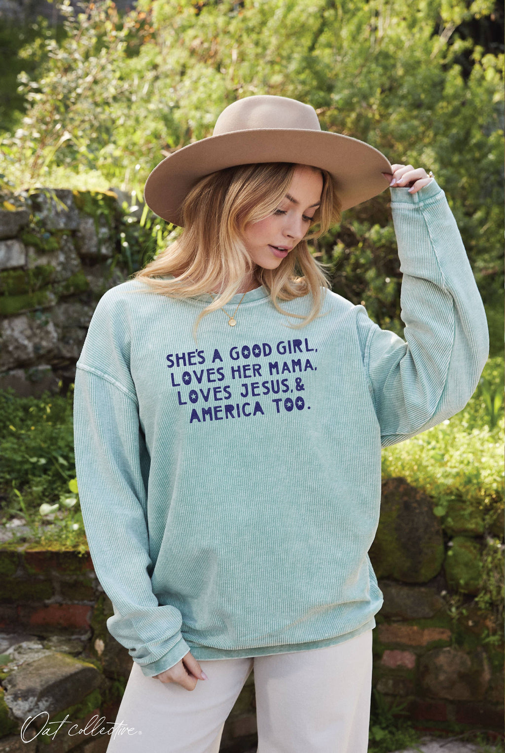 She's A Good Girl Thermal Vintage - Adult & Kids T-Shirts, Sweatshirts & Hoodies apparel design preview 1