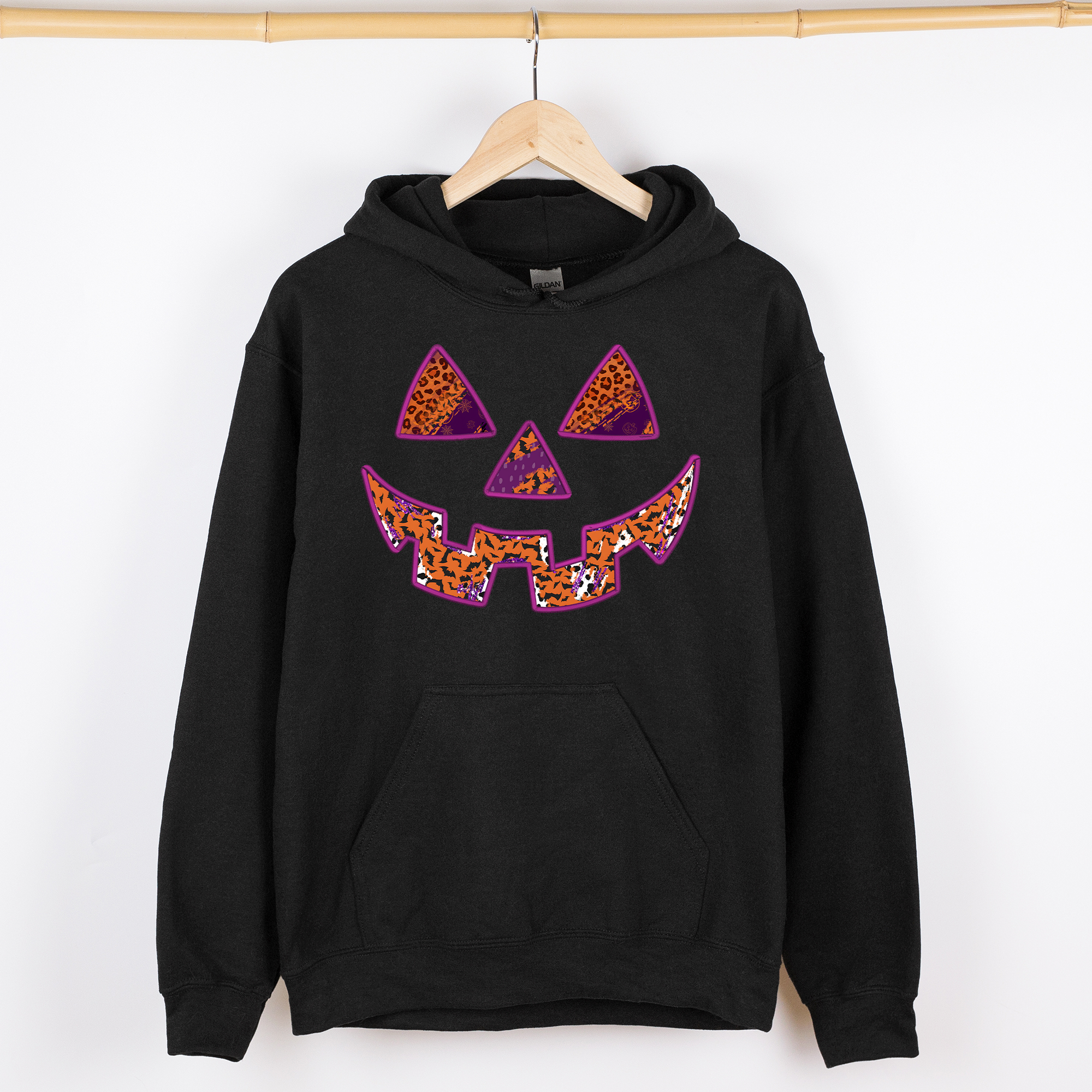 Jack-O-Lantern, Halloween, Retro, Vintage Hooded - Adult & Kids T-Shirts, Sweatshirts & Hoodies apparel design preview 1