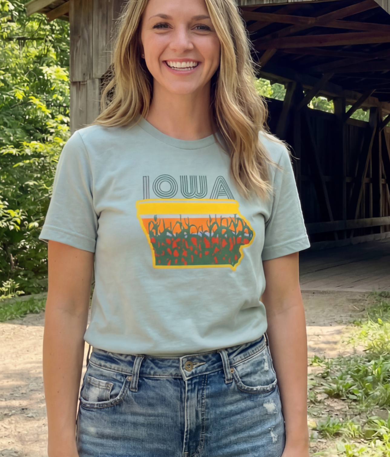 Iowa Retro Multi Color Print - Adult & Kids T-Shirts, Sweatshirts & Hoodies apparel design preview 1