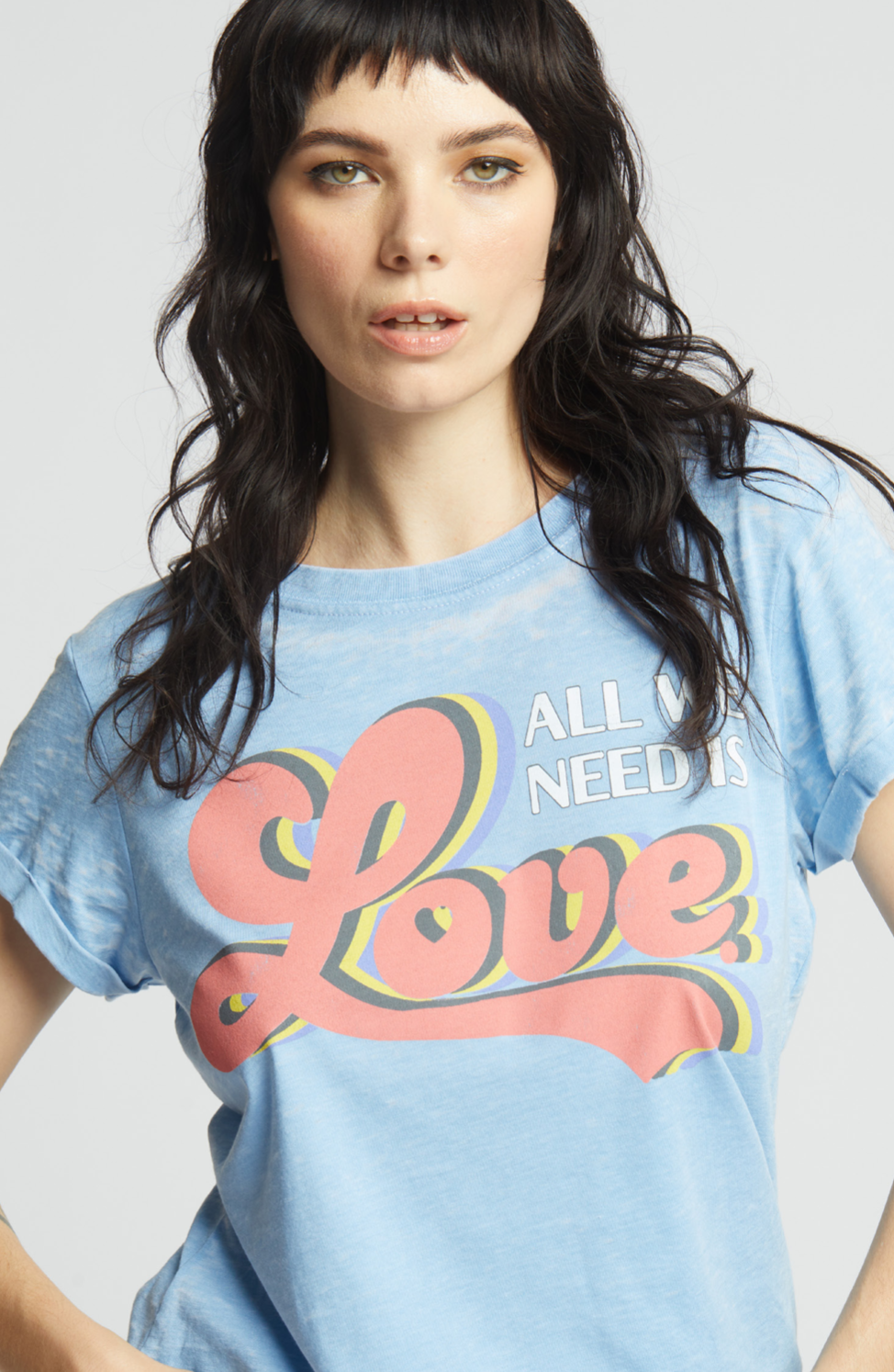 303363 130 All We Need Is Love Burn Out Graphic - Adult & Kids T-Shirts, Sweatshirts & Hoodies apparel design preview 1