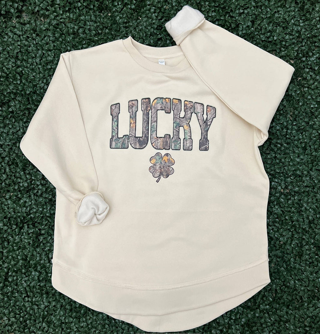 Lucky Camo On Cream - Adult & Kids T-Shirts, Sweatshirts & Hoodies apparel design preview 1