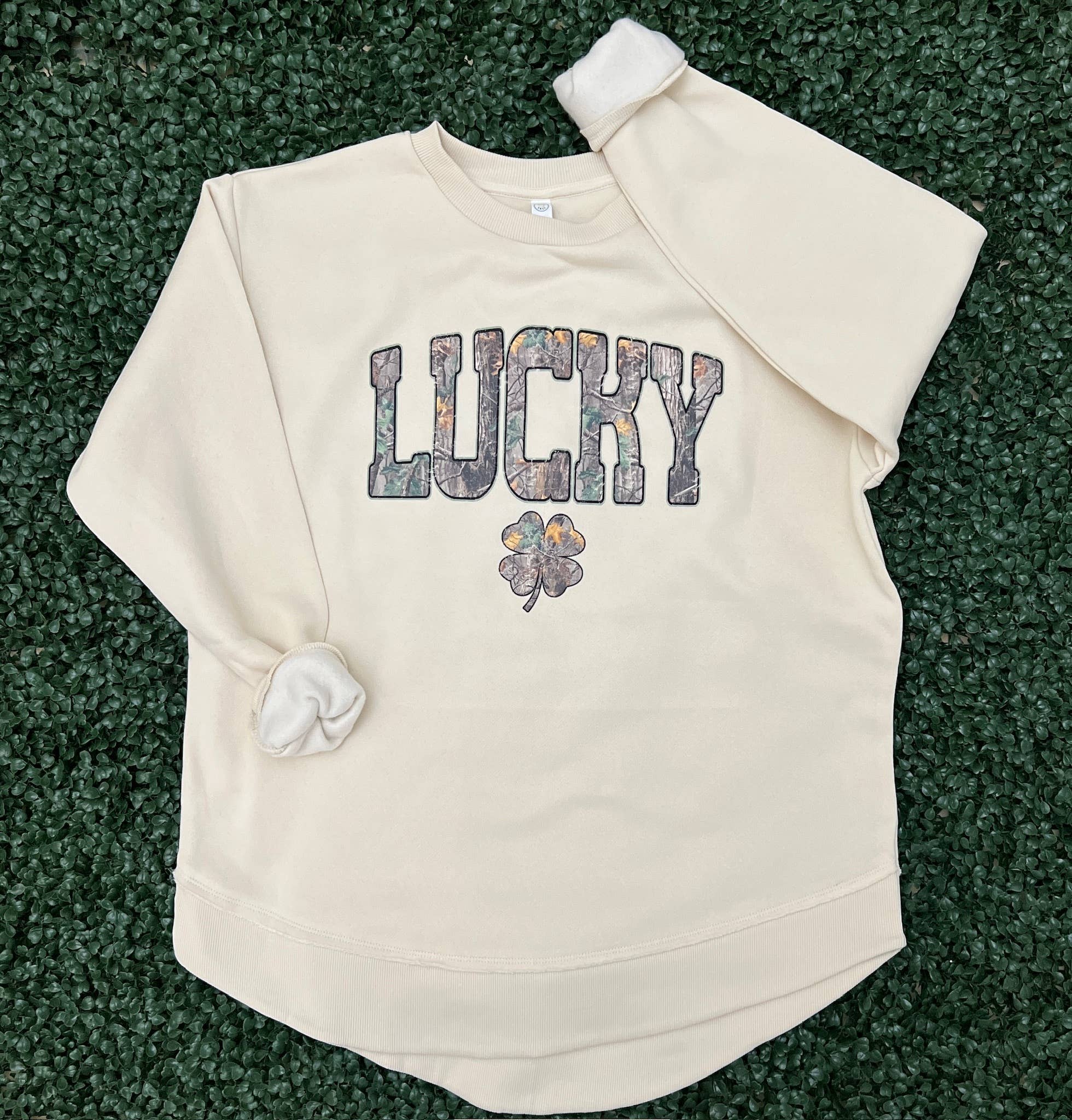 Lucky Camo On Cream - Adult & Kids T-Shirts, Sweatshirts & Hoodies apparel design preview 1