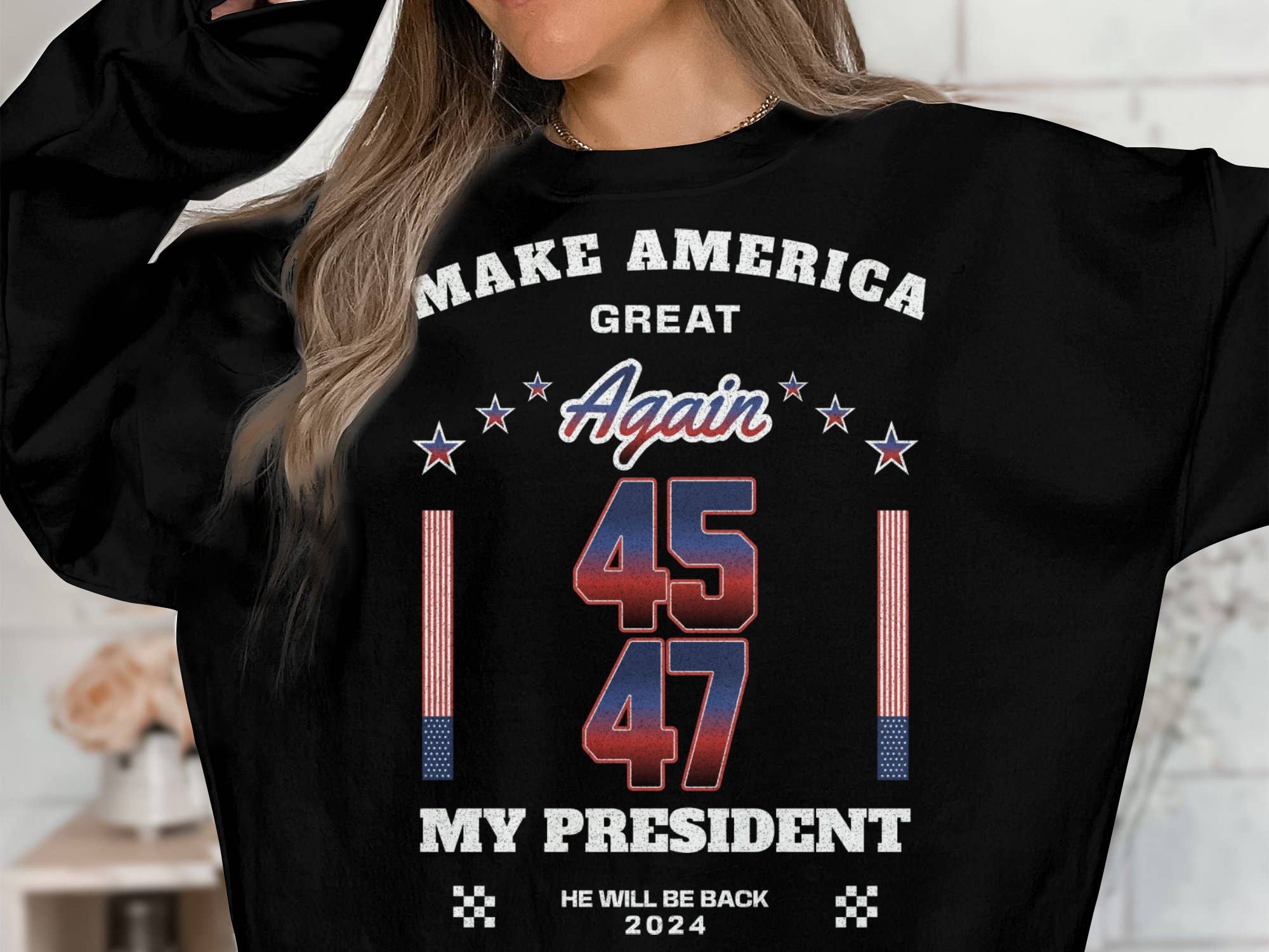 Trump 2024 Pro-Trump Patriotic Taking America - Adult & Kids T-Shirts, Sweatshirts & Hoodies apparel design preview 1