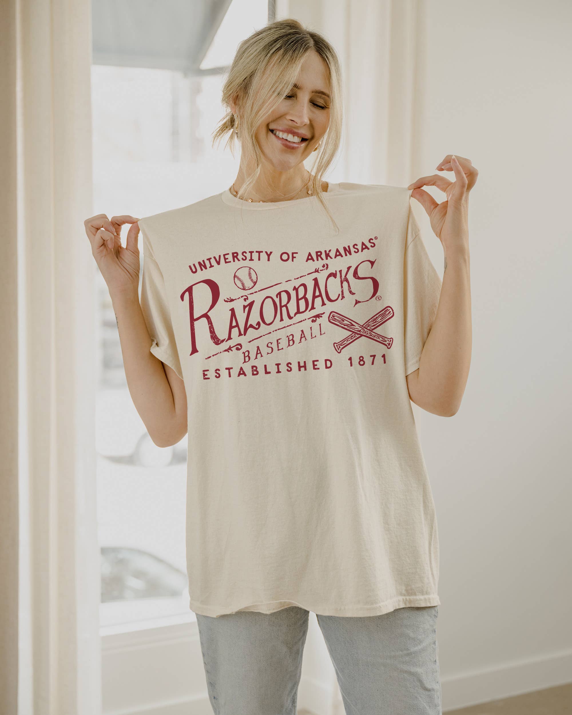 Arkansas Razorbacks Rl Baseball Thrifted - Adult & Kids T-Shirts, Sweatshirts & Hoodies apparel design preview 1