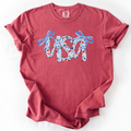 USA, Patriotic Floral Patterns, Ribbons America - Adult & Kids T-Shirts, Sweatshirts & Hoodies apparel design preview 1