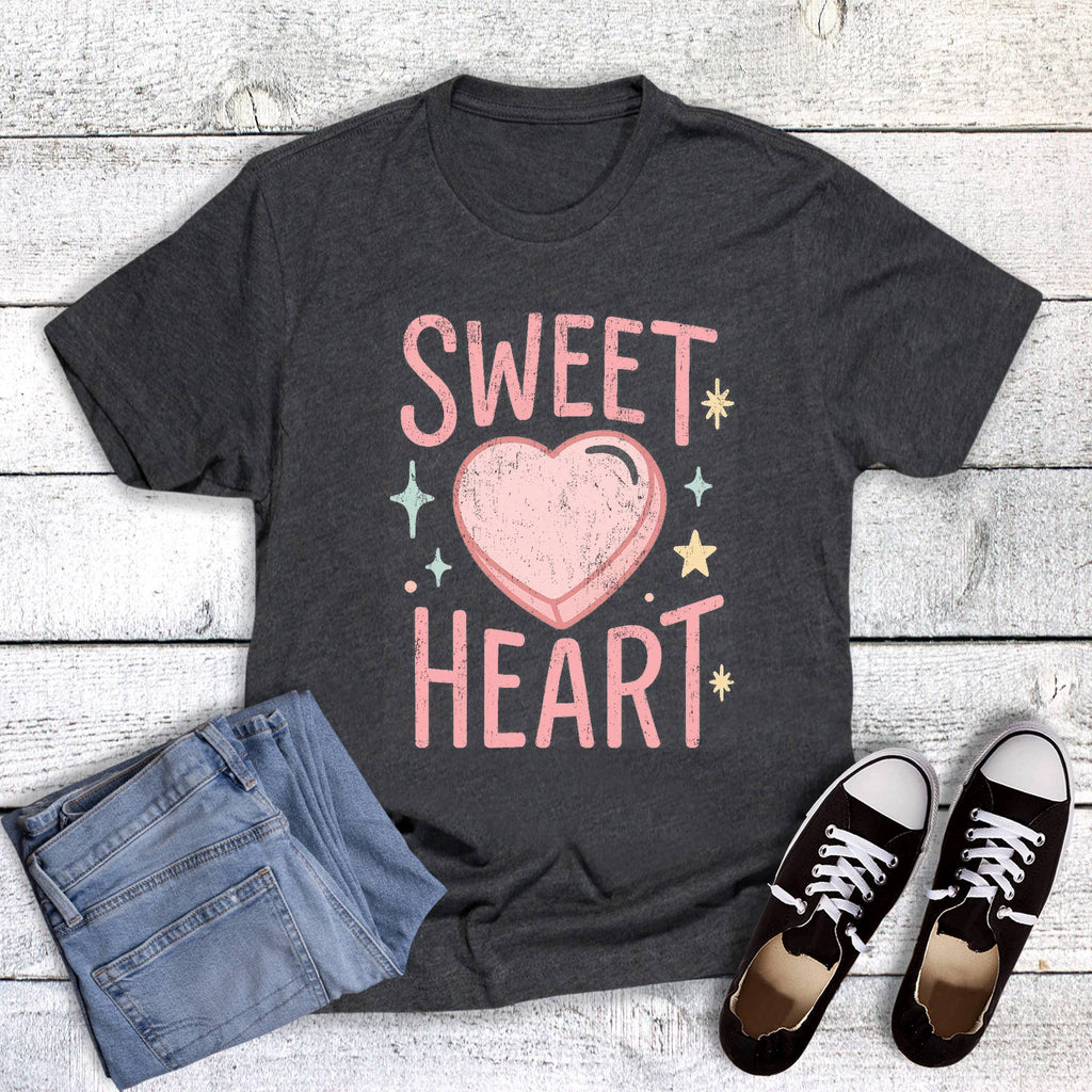Valentine's Day Sweet Heart Graphic - Adult & Kids T-Shirts, Sweatshirts & Hoodies apparel design preview 1