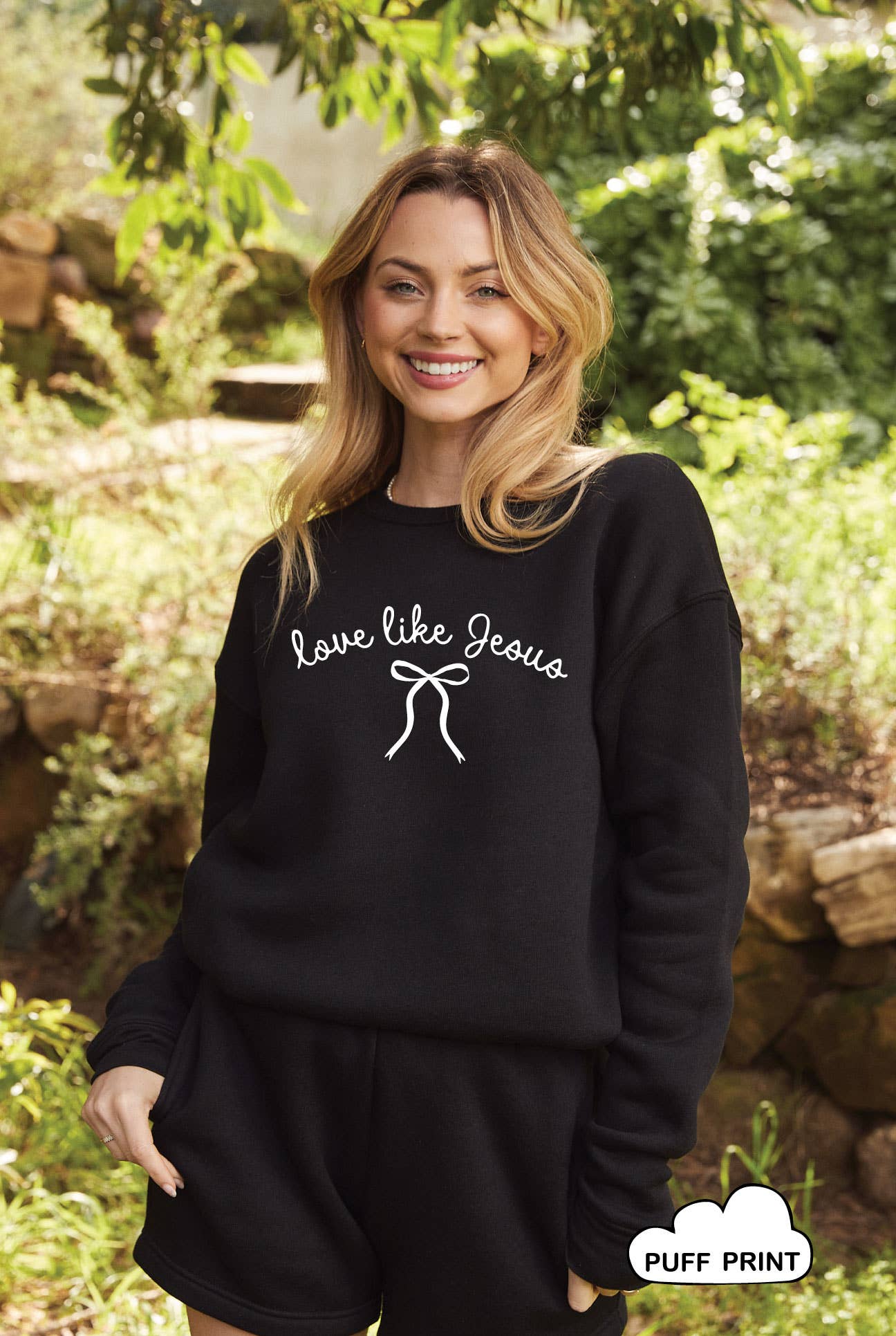 Love Like Jesus Puff Graphic - Adult & Kids T-Shirts, Sweatshirts & Hoodies apparel design preview 1