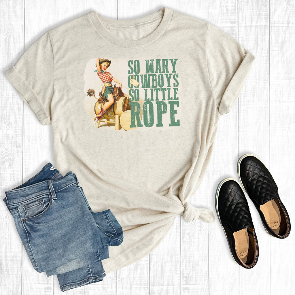 So Many Cowboys Little Rope - Adult & Kids T-Shirts, Sweatshirts & Hoodies apparel design preview 1