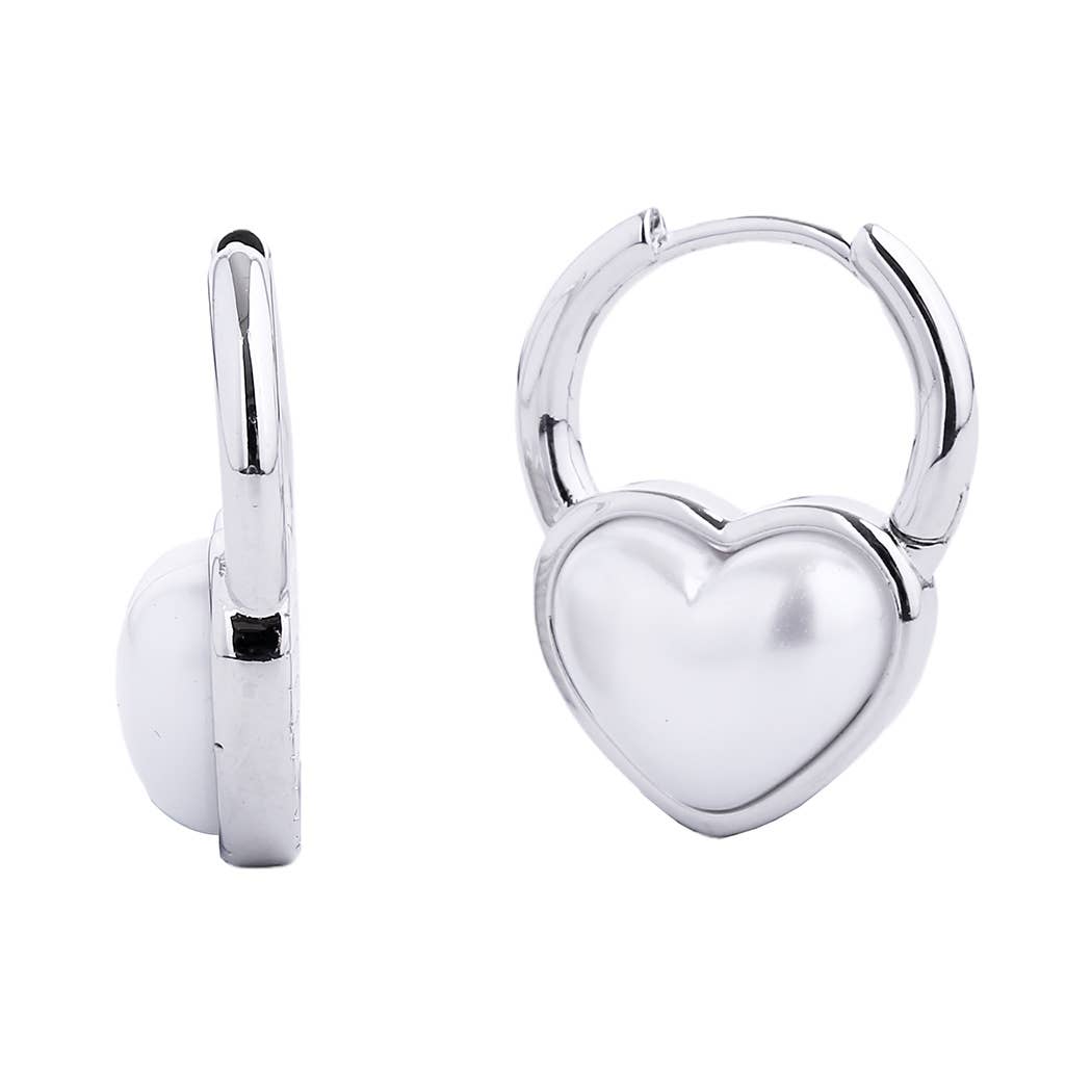 14K Gold-Dipped Pearl Heart Huggie Earring - Adult & Kids T-Shirts, Sweatshirts & Hoodies apparel design preview 1