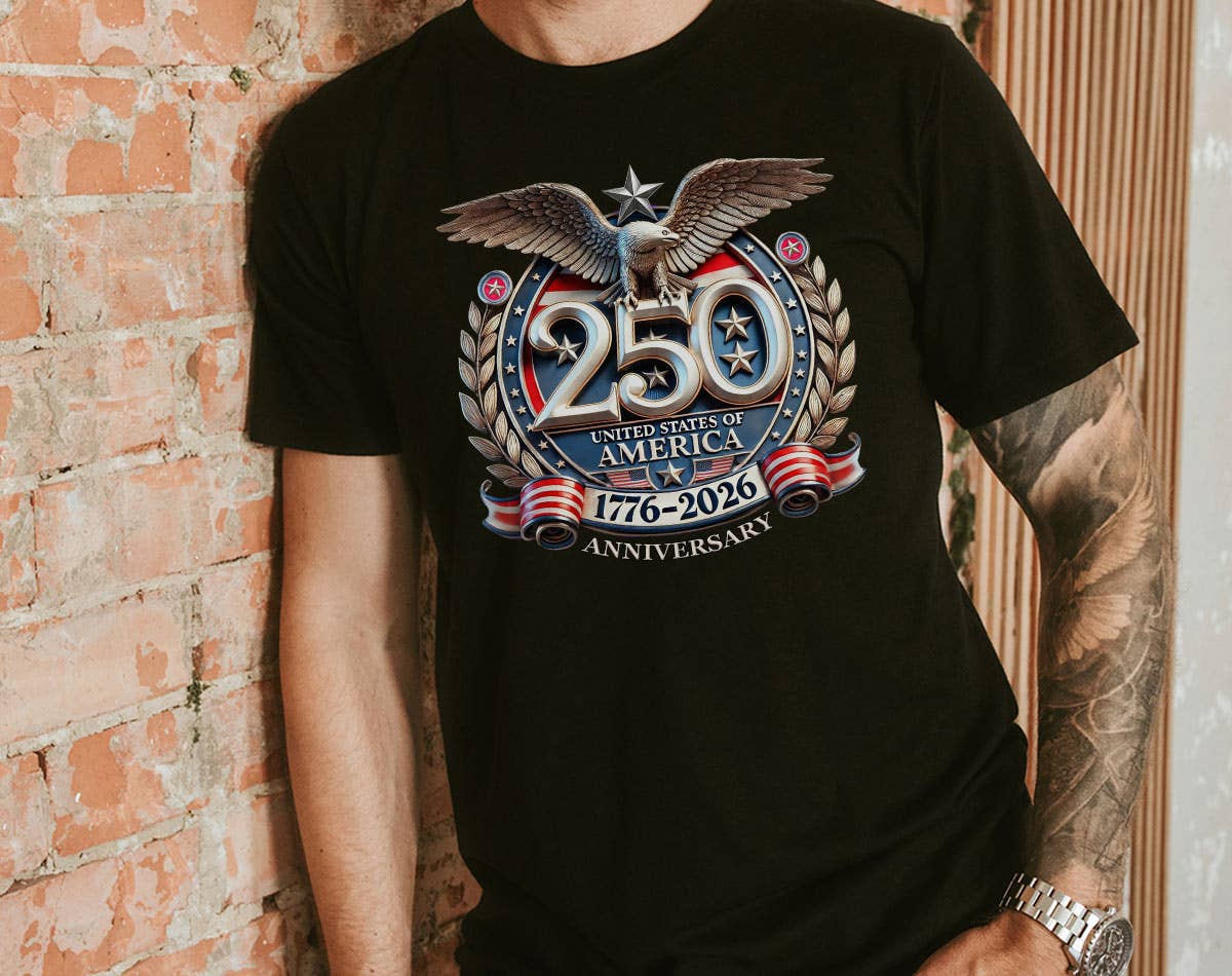 USA 250th Anniversary July 4th America - Adult & Kids T-Shirts, Sweatshirts & Hoodies apparel design preview 1