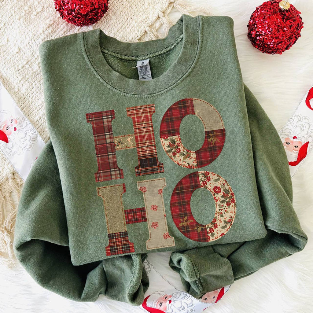 Faux Quilted Hoho - Adult & Kids T-Shirts, Sweatshirts & Hoodies apparel design preview 1