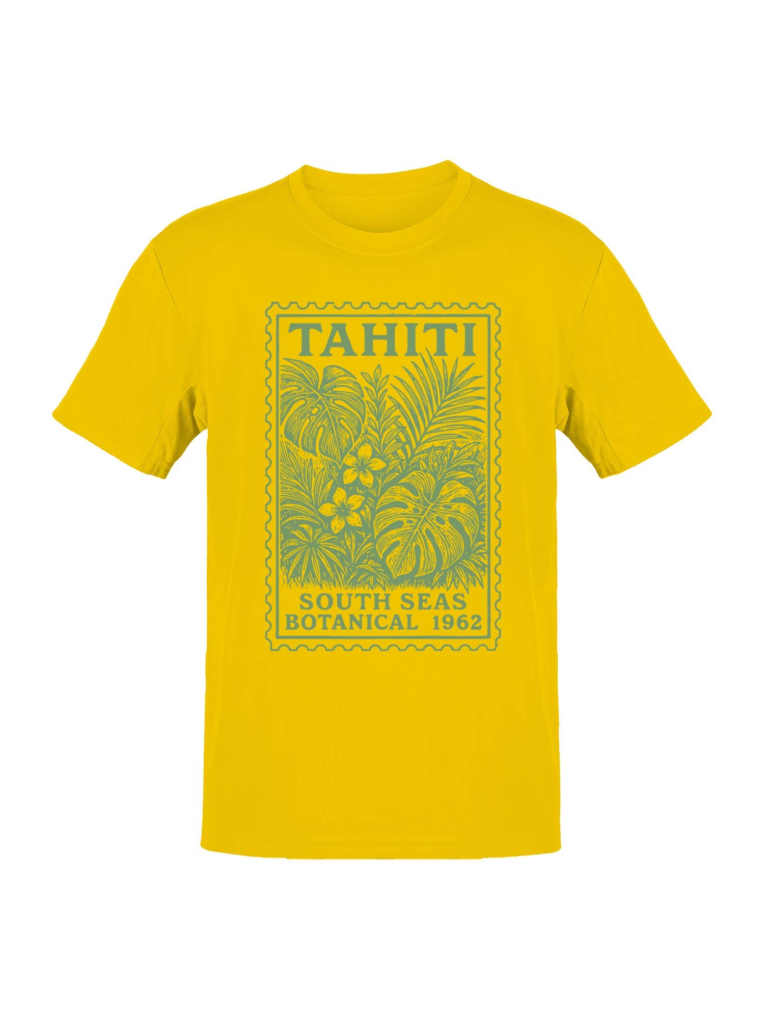 Tahiti Botanical Stamp Art 1962 Men's - Adult & Kids T-Shirts, Sweatshirts & Hoodies apparel design preview 1