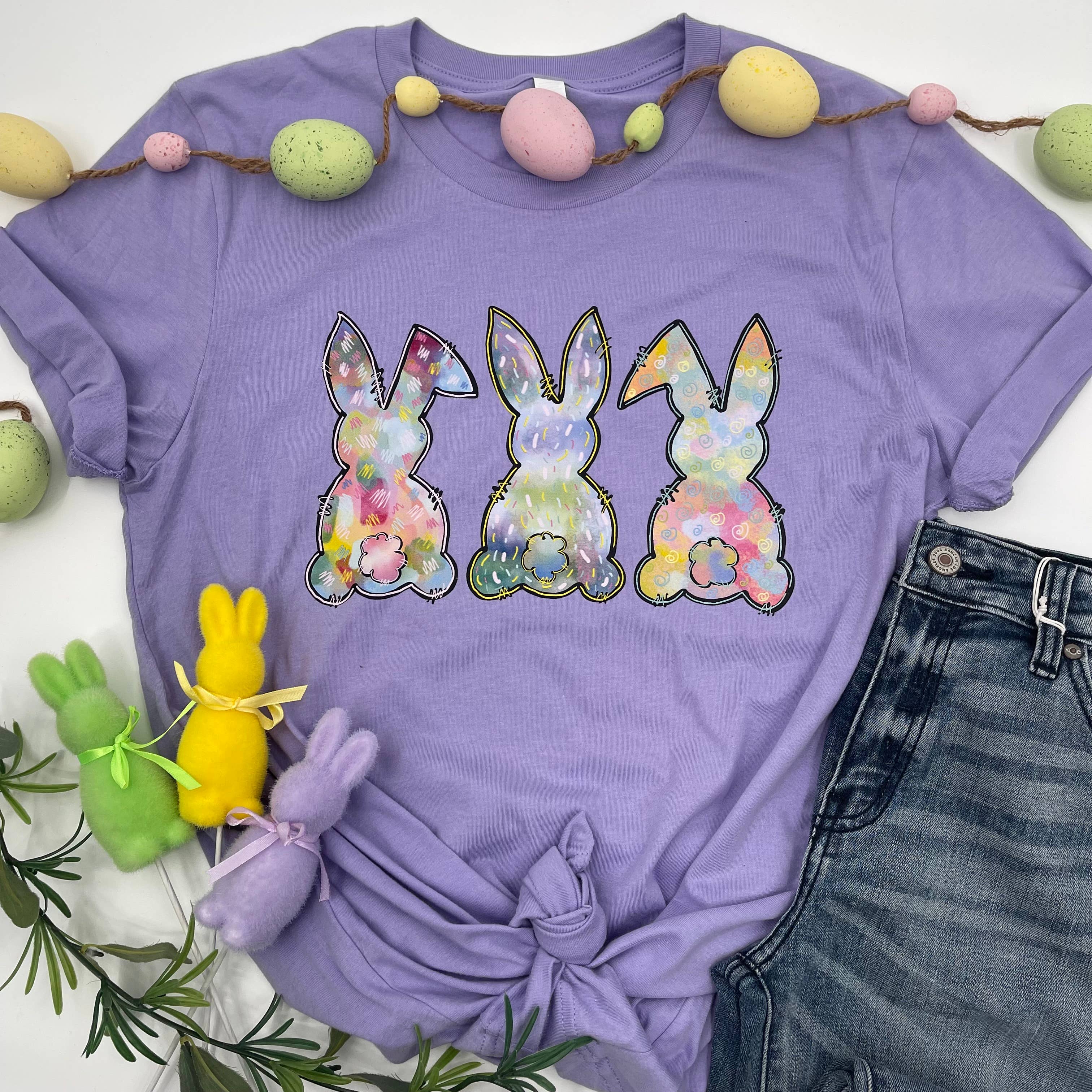 Rainbow Bunnies - Adult & Kids T-Shirts, Sweatshirts & Hoodies apparel design preview 1