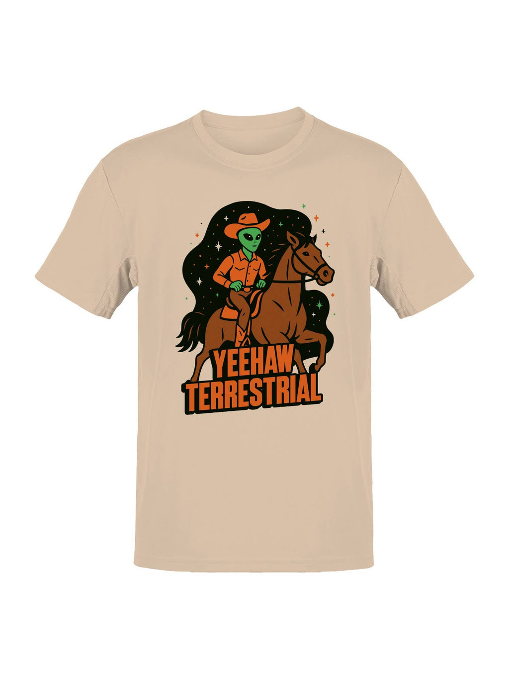 Yeehaw Terrestrial Alien Cowboy Men's - Adult & Kids T-Shirts, Sweatshirts & Hoodies apparel design preview 1