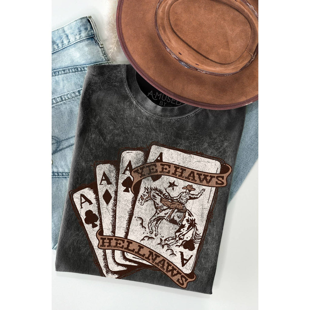 Yeehaws Cowboy- Mineral Wash - Adult & Kids T-Shirts, Sweatshirts & Hoodies apparel design preview 1