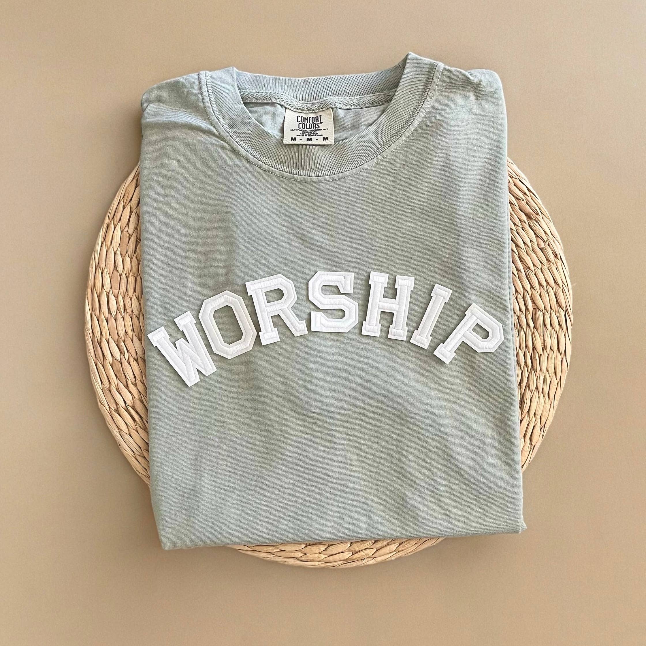 Comfort Colors Worship Made To Christian - Adult & Kids T-Shirts, Sweatshirts & Hoodies apparel design preview 1