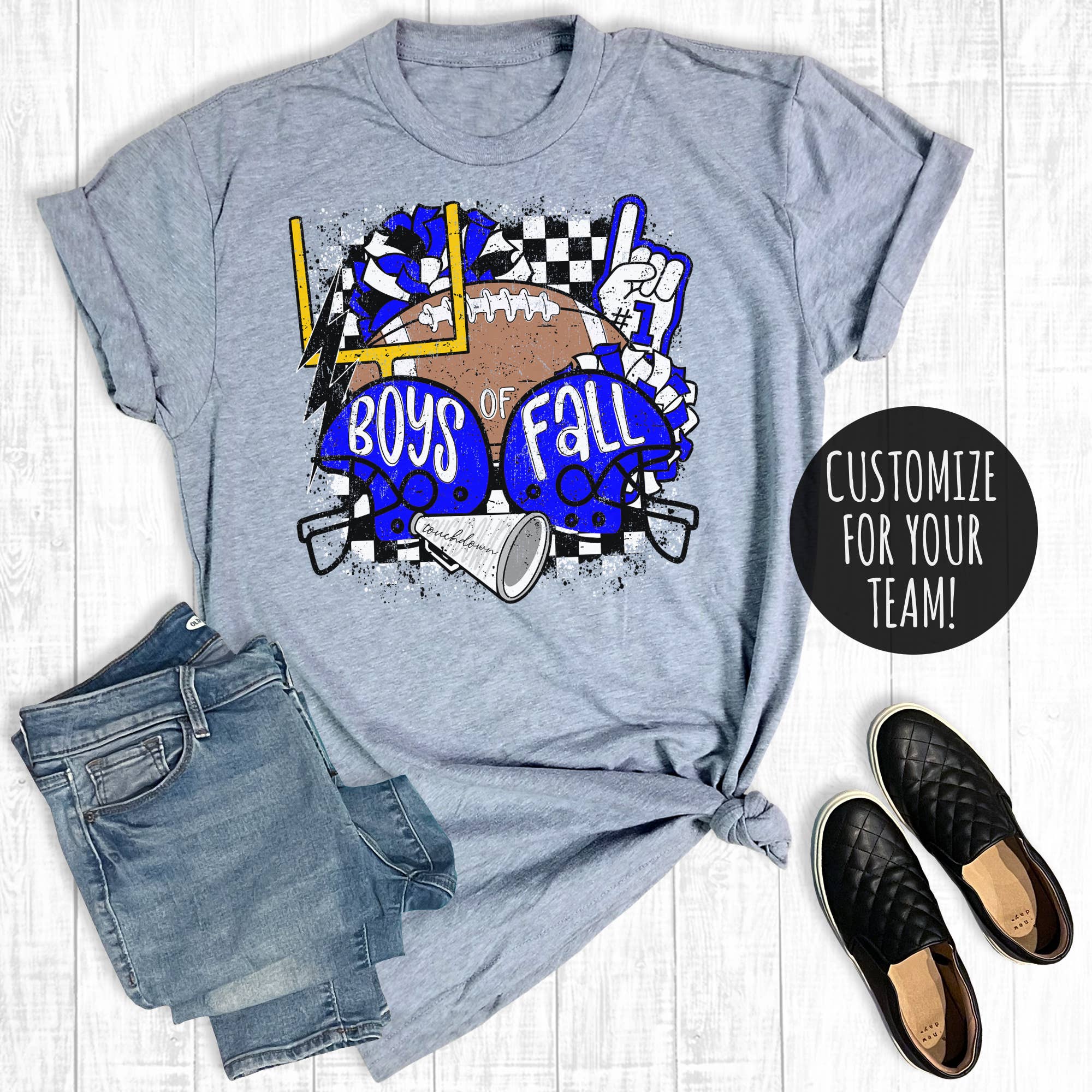 Custom Football Boys of Fall Graphic - Adult & Kids T-Shirts, Sweatshirts & Hoodies apparel design preview 1
