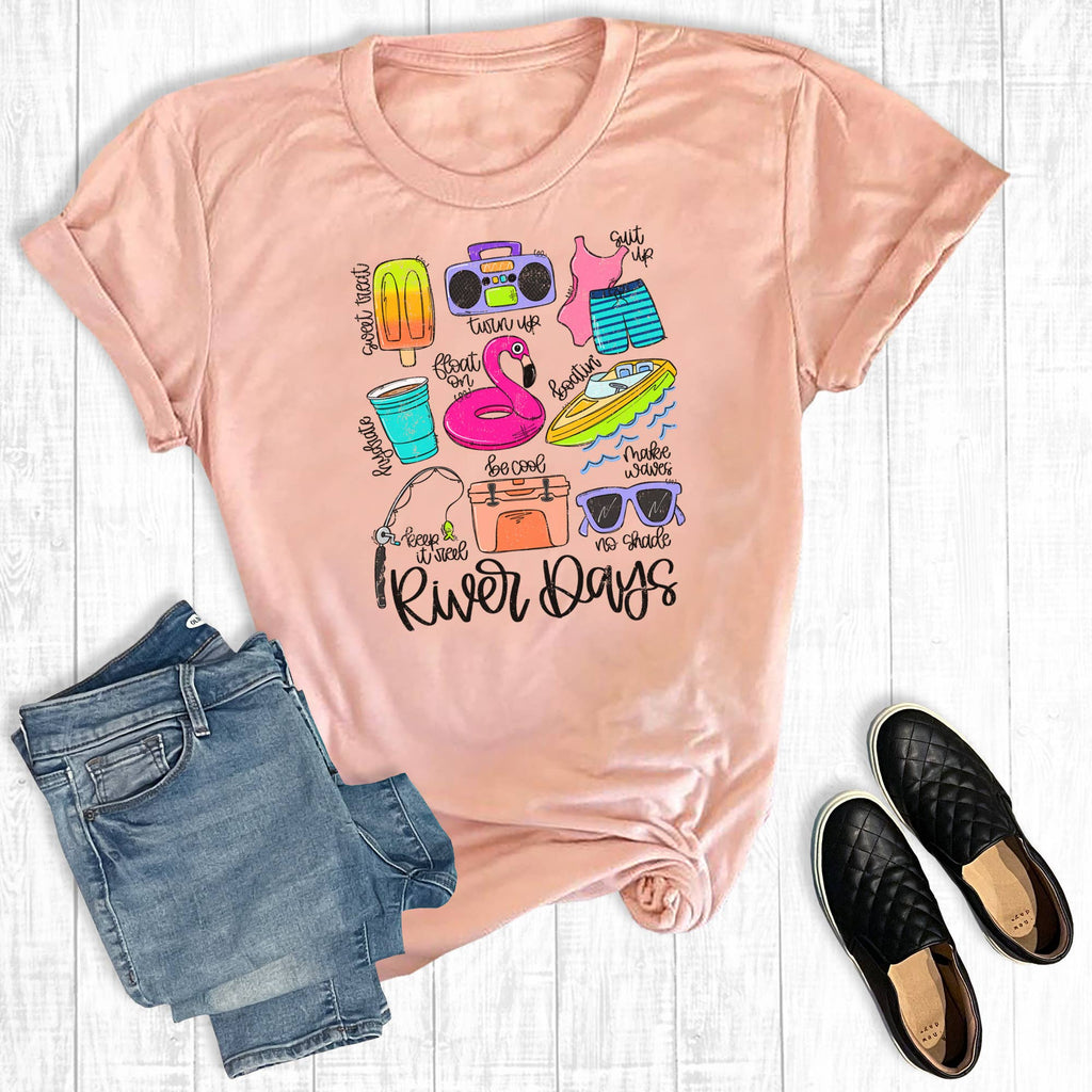 Summer River Days Graphic - Adult & Kids T-Shirts, Sweatshirts & Hoodies apparel design preview 1