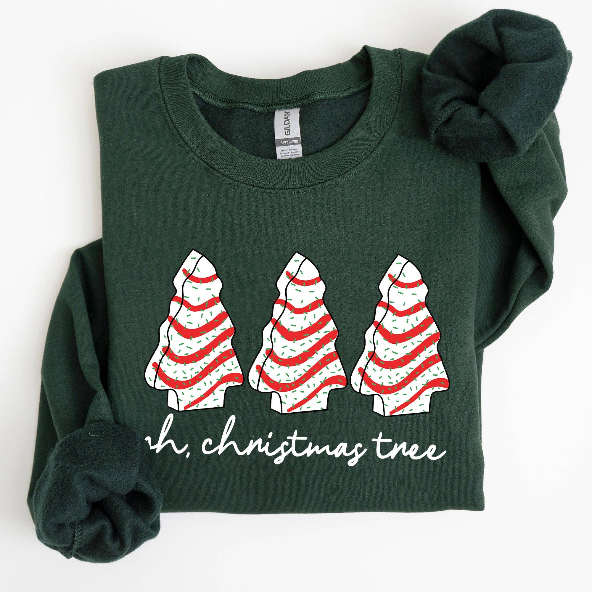 Oh Christmas Tree, Cakes, Winter, Snacks Xmas - Adult & Kids T-Shirts, Sweatshirts & Hoodies apparel design preview 1