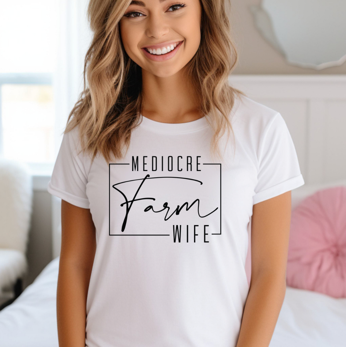 Mediocre Farm Wife - Adult & Kids T-Shirts, Sweatshirts & Hoodies apparel design preview 1