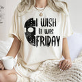 I Wish It Was Friday Retro Halloween Black Print - Adult & Kids T-Shirts, Sweatshirts & Hoodies apparel design preview 1