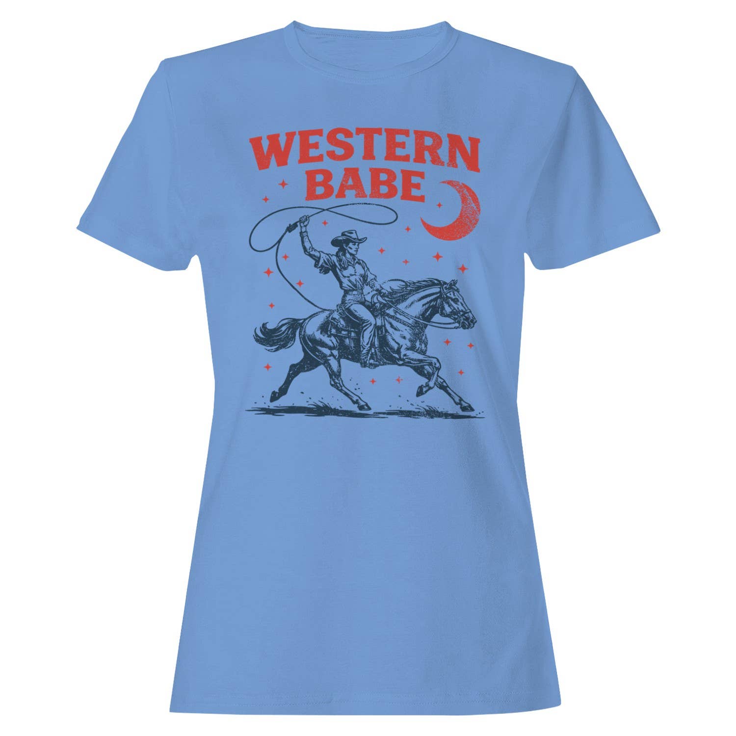 Western Babe Rodeo Women's Carolina Blue - Adult & Kids T-Shirts, Sweatshirts & Hoodies apparel design preview 1