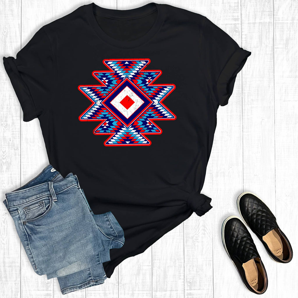 4th of July America Aztec Graphic - Adult & Kids T-Shirts, Sweatshirts & Hoodies apparel design preview 1