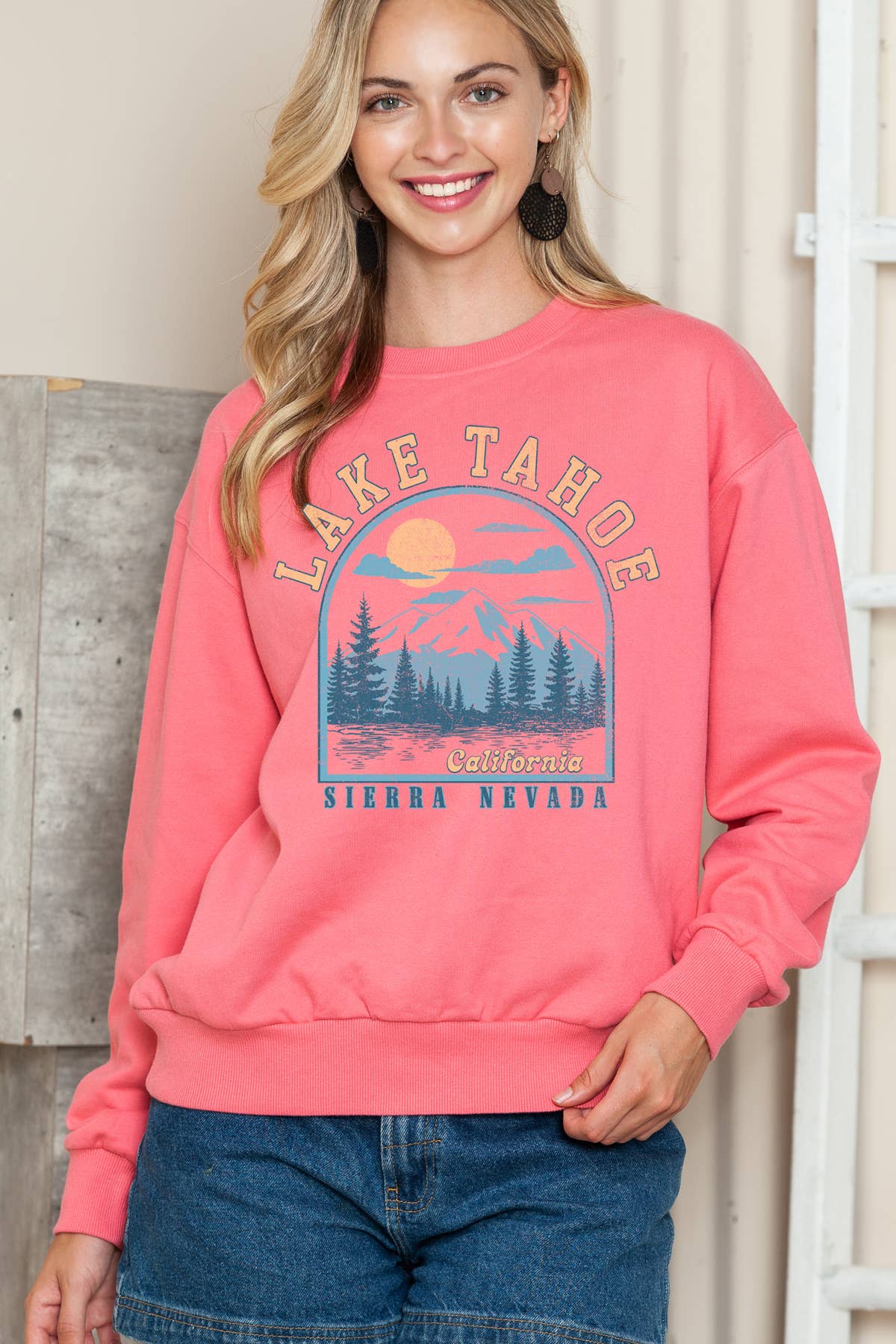 Women Lake Tahoe Graphic Print Sweater - Adult & Kids T-Shirts, Sweatshirts & Hoodies apparel design preview 1