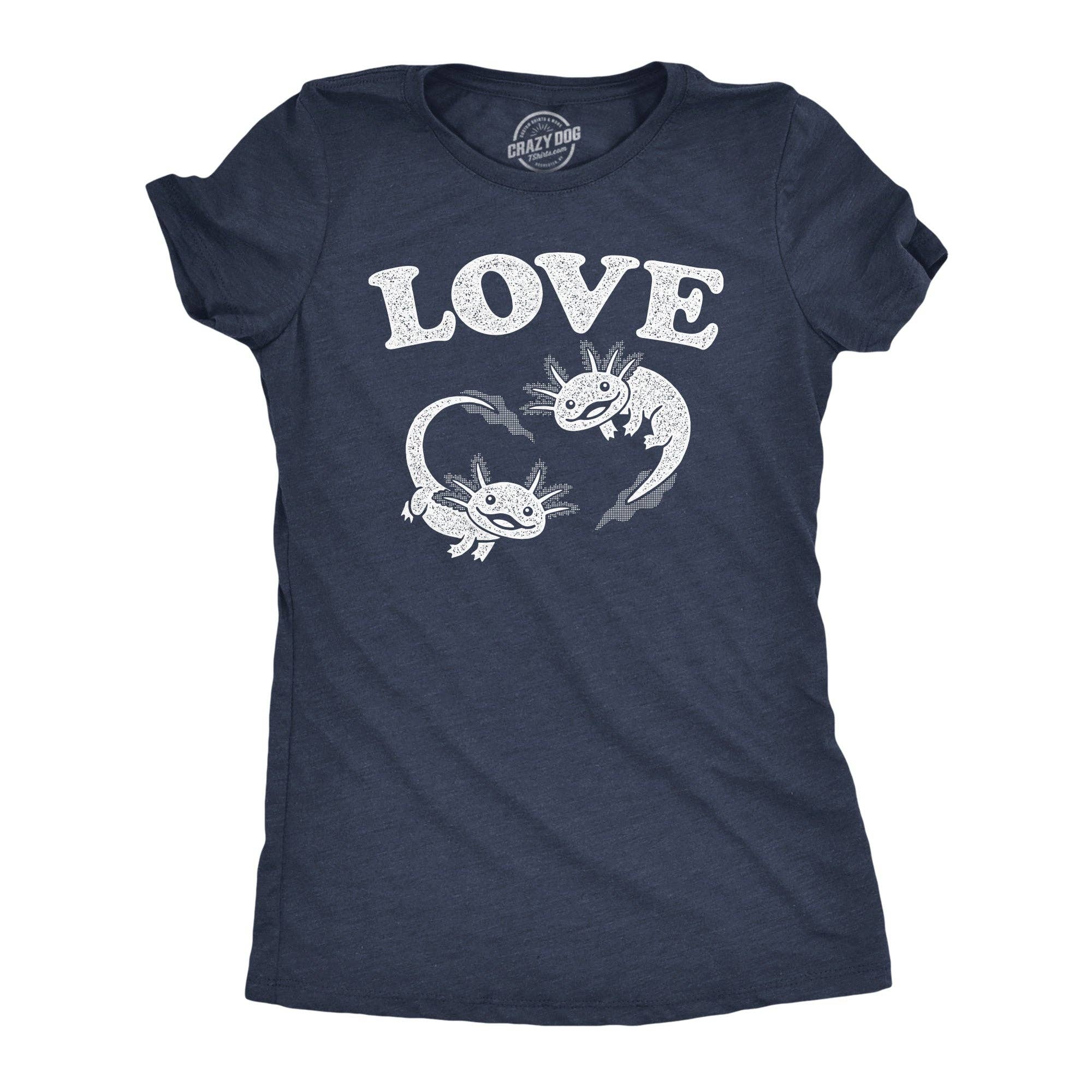 Love Axolotl Women's - Adult & Kids T-Shirts, Sweatshirts & Hoodies apparel design preview 1