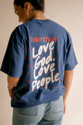 Love God People Classic Blue Christian - Adult & Kids T-Shirts, Sweatshirts & Hoodies apparel design preview 1