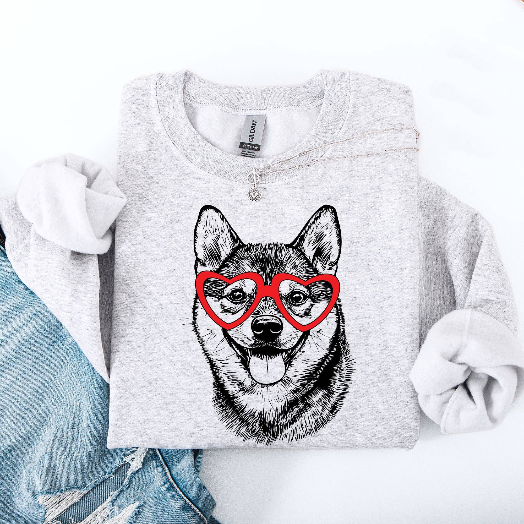Shiba Inu, Pet, Dog Breed, Valentine's - Adult & Kids T-Shirts, Sweatshirts & Hoodies apparel design preview 1