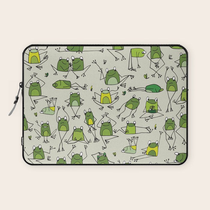 Funny Frogs Laptop Sleeve Gallery Image 1 - Adult & Kids T-Shirts, Sweatshirts & Hoodies apparel design preview 1