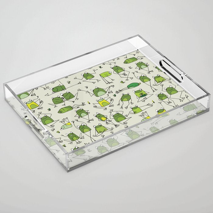 Funny Frogs Acrylic Tray Gallery Image 1 - Adult & Kids T-Shirts, Sweatshirts & Hoodies apparel design preview 1