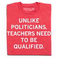 Teachers Need To Be Qualified - Adult & Kids T-Shirts, Sweatshirts & Hoodies apparel design preview 1