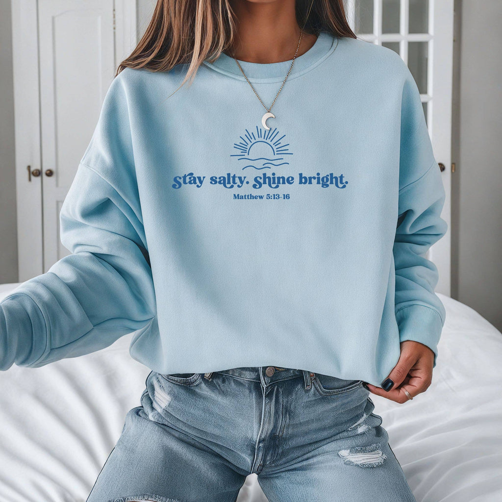 Stay Salty, Shine Bright Faith Graphic - Adult & Kids T-Shirts, Sweatshirts & Hoodies apparel design preview 1