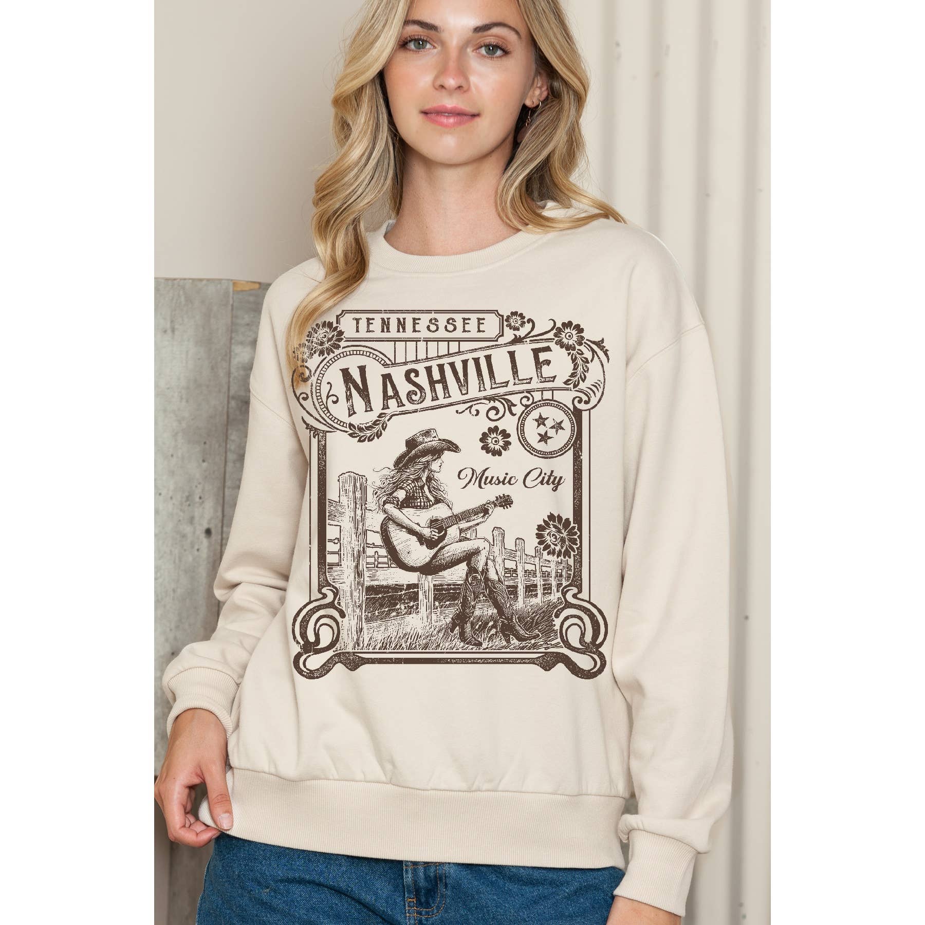 Tennessee Nashville Crewneck - Adult & Kids T-Shirts, Sweatshirts & Hoodies apparel design preview 1