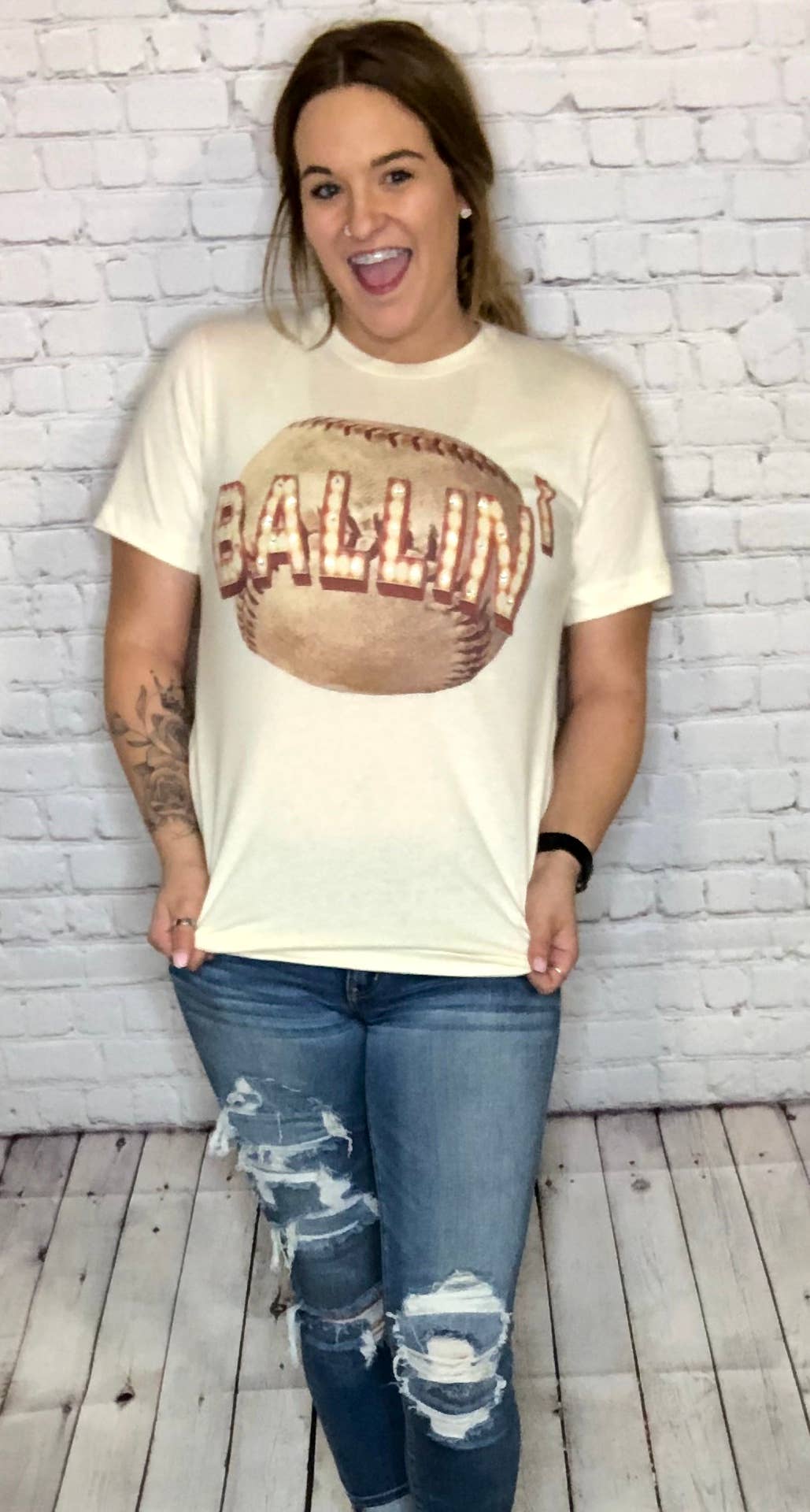 Ballin' Baseball - Adult & Kids T-Shirts, Sweatshirts & Hoodies apparel design preview 1