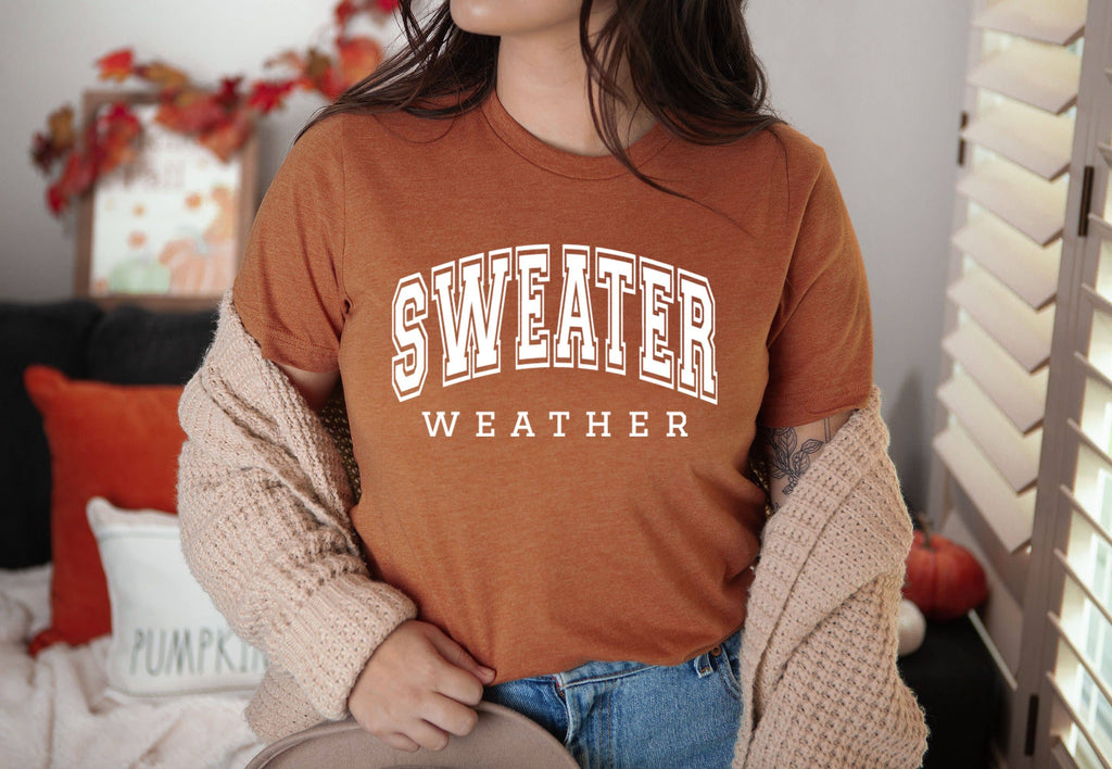 Sweater Weather College Cute Fall - Adult & Kids T-Shirts, Sweatshirts & Hoodies apparel design preview 1