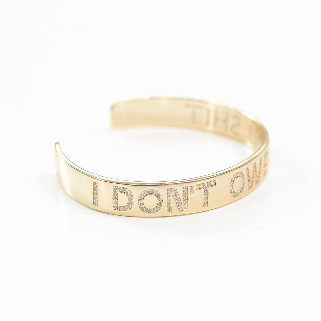 I Don't Owe You Shit Gold Pave Stone Bangle Bracelet - Adult & Kids T-Shirts, Sweatshirts & Hoodies apparel design preview 1