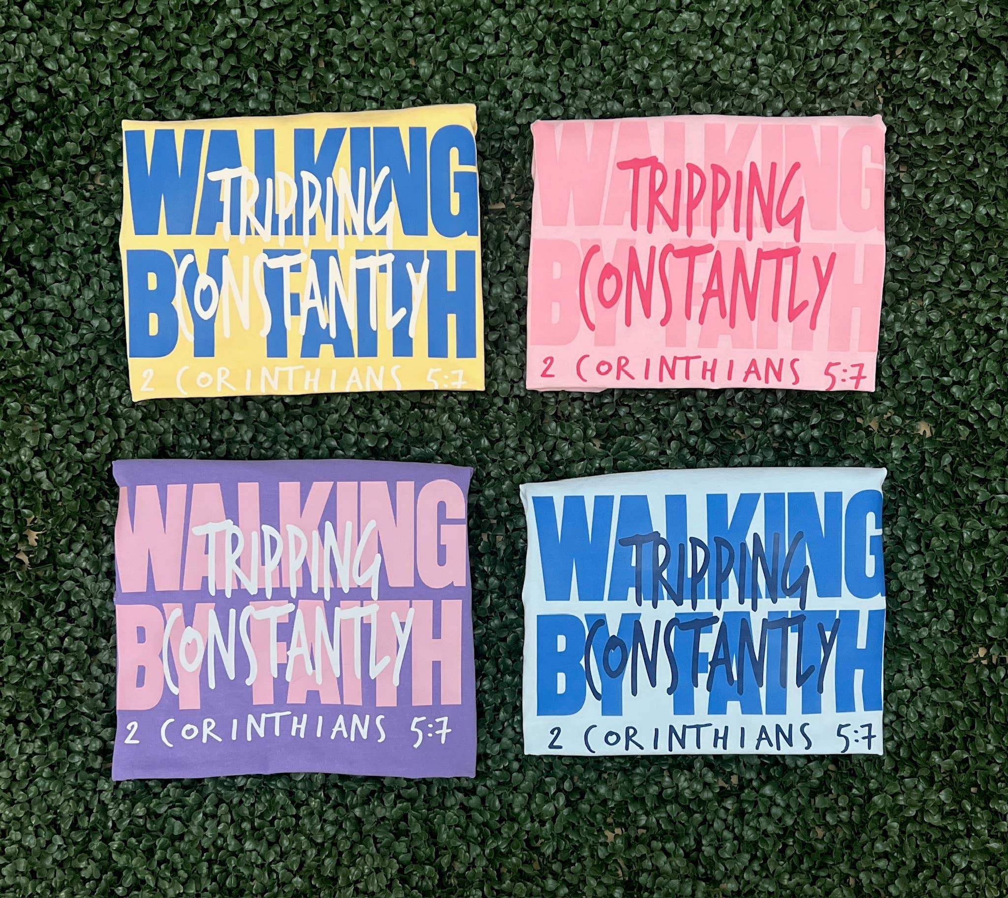 Walking By Faith Tripping Constantly On Comfort - Adult & Kids T-Shirts, Sweatshirts & Hoodies apparel design preview 1