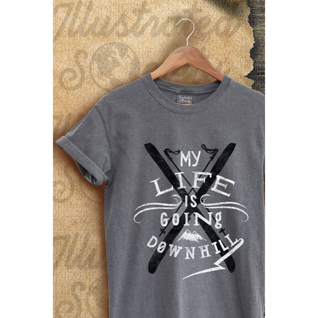 My Life Is Going Down Hill Vintage Graphic - Adult & Kids T-Shirts, Sweatshirts & Hoodies apparel design preview 1