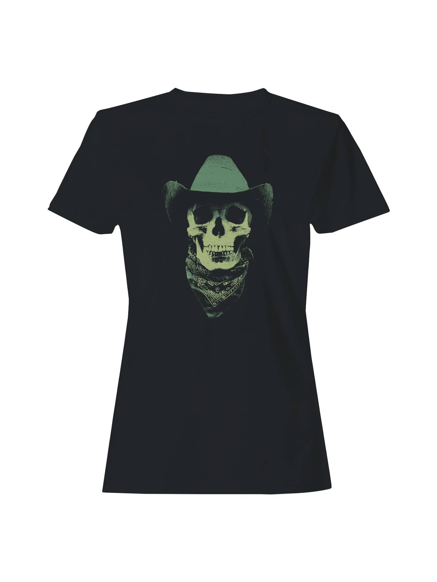 Cowboy Skull Bandana Design Women's - Adult & Kids T-Shirts, Sweatshirts & Hoodies apparel design preview 1